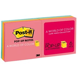 POST-IT R330-6SSAN NOTE POP-UP Super Sticky 76x76mm Neon