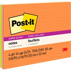 Post-It 6845-SSPL Super Sticky Notes 203mmx152mm E