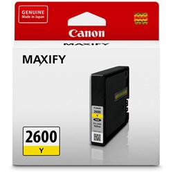  Canon Maxify PGI2600Y Ink Cartridge Yellow 