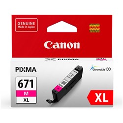  Canon Pixma CLI671XL Ink Cartridge High Yield Magenta 