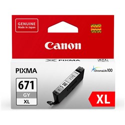  Canon Pixma CLI671XL Ink Cartridge High Yield Grey 