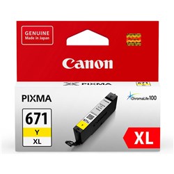  Canon Pixma CLI671XL Ink Cartridge High Yield Yellow 