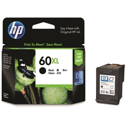 HP #60XL INKJET CARTRIDGE CC641WA, Black