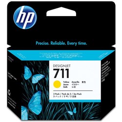  HP CZ136A - 711 Ink Cartridge Pack of 3 Yellow 