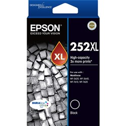  Epson 252XL DURABrite Ultra Ink Cartridge High Yield Black 