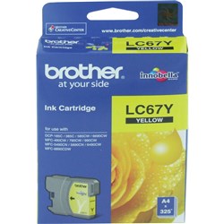 BROTHER LC67Y INK CARTRIDGE Inkjet - Yellow