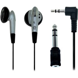  Shintaro Stereo Earphone Kit With 3.5mm & 6.5mm Jack Black 