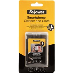 FELLOWES SMART PHONE CLEANER Microfibre Cloth&Cleaning Fluid