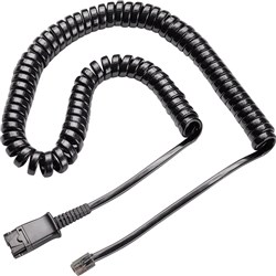  Plantronics U10P QD Cord For Polaris Headset Black 