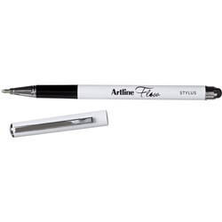  Artline Flow Stylus Pen Ballpoint Metal Barrel Gel Ink 1mm Blue 