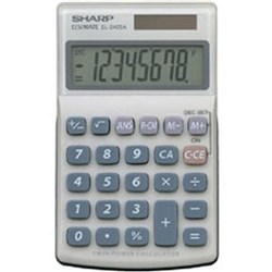 Sharp EL-240SAB Handheld Calculator 8 Digit 