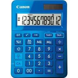  Canon LS-123KM Desktop Calculator 12 Digit Blue 