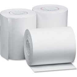  Marbig Cash Register Rolls 76mm x 76mm x 11.5mm 1 Ply Lint Free Pack Of 4 