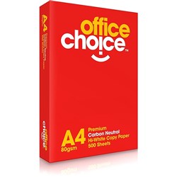  Office Choice Premium Copy Paper A4 80gsm White Ream Of 500 