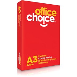  Office Choice Premium Copy Paper A3 80gsm White Ream Of 500 