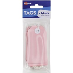  Avery Tag-It Durable Tabs Shipping Tag Size 3 Pastel Pink Pack Of 24 