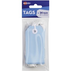 Avery Tag-It Durable Tabs Shipping Tag Size 3 Pastel Blue Pack Of 24 