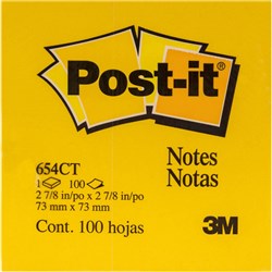 POST-IT 654-CT NOTES NEON Citrus Colours 100Shts 73x73mm