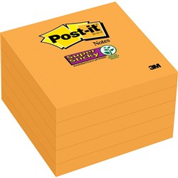 POST-IT 654-5SSNO Neon Orange Super Sticky Pack - 76mmx76mm