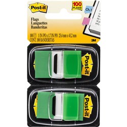  Post-It 680-GN2 Flags Twin Pack 25x43mm Green Pack of 2 