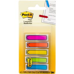  Post-It 684-ARR2 Arrow Flags 12x45mm Bright Blue Green Orange Pink Pack of 100 