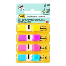  Post-It 683-4AB Mini Flags 12x43mm Bright Colours Assorted Pack of 140 