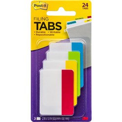 POST-IT DURABLE TABS Full Colour Index & Filing Aqua, Lime, Yellow, Red