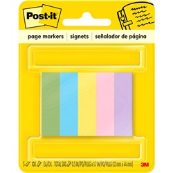 POST-IT 670-5AU PAGE MARKERS Ultra 500 Asstd 13x44mm