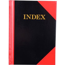  Cumberland Black & Red Notebook Gloss A6 100 Leaf Indexed 