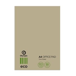 TUDOR ECO OFFICE PADS A4 50Leaf 7mm Ruled 100%Rcycld