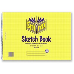  Spirax 534 Sketch Book Perforated A4 20 Sheets Side Opening 
