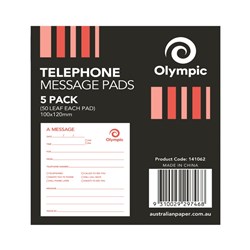 OLYMPIC TELEPHONE MESSAGE PADS 100x120m 50 leaf
