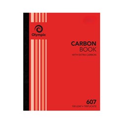 OLYMPIC RULED CARBON BOOKS 607 Trip 100Leaf 250x200mm