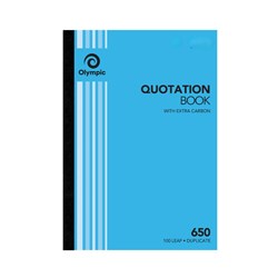 OLYMPIC CARBON QUOTATION BOOK 650 Dup 100Leaf A4 297x210mm