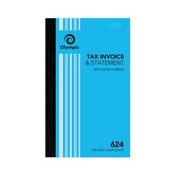 OLYMPIC CARBON INV/STMNT BOOK 624 Dup 50Leaf 200x125mm
