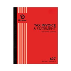 OLYMPIC C/LESS INV/STMNT BOOK 627 Trip 50Leaf 250x200mm