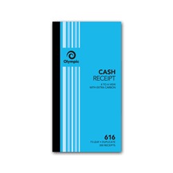 OLYMPIC CARBON RECEIPT BOOK Cash 616 Dup 250x135mm 4/View