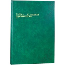  Collins Analysis 61 Series A4 16 Money Column Green 0 