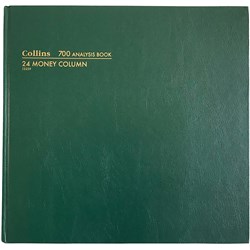  Collins Analysis 700 Series 297x315mm 24 Money Column Green 