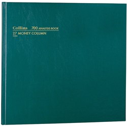  Collins Analysis 700 Series 297x315mm 27 Money Column Green 