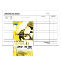  Zions PVLB Pocket Vehicle Log Book 180x110mm 64 Page 