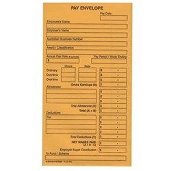  Zions PPL Envelopes 165x90mm Printed Pay Self Seal Pack of 50 