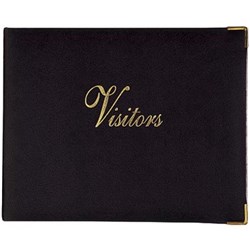  Zions 72Bk Visitors Book 200x250mm General Purpose 128 Page Black 