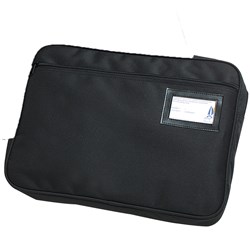  Marbig Convention Satchel Fabric Expanding Zippered 41mm Gusset 410 x 330mm Black 