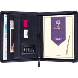  Debden A4 Zippered Executive Portfolio, Black 0 