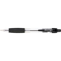 OFFICE CHOICE BALLPOINT PEN Retractable Medium Black - BX12