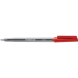  Staedtler 430 Stick Ballpoint Pen Medium 1mm Red 