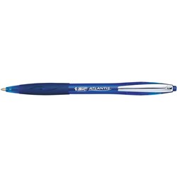  Bic Atlantis Comfort Grip Ballpoint Pen Retractable Medium 1mm Blue 