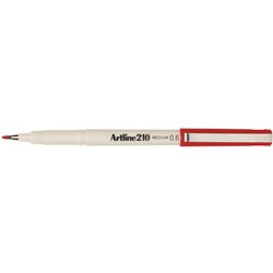  Artline 210 Fineliner Pen Medium 0.6mm Red 0 
