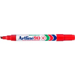  Artline 90 Permanent Marker Chisel 2-5mm Red 0 